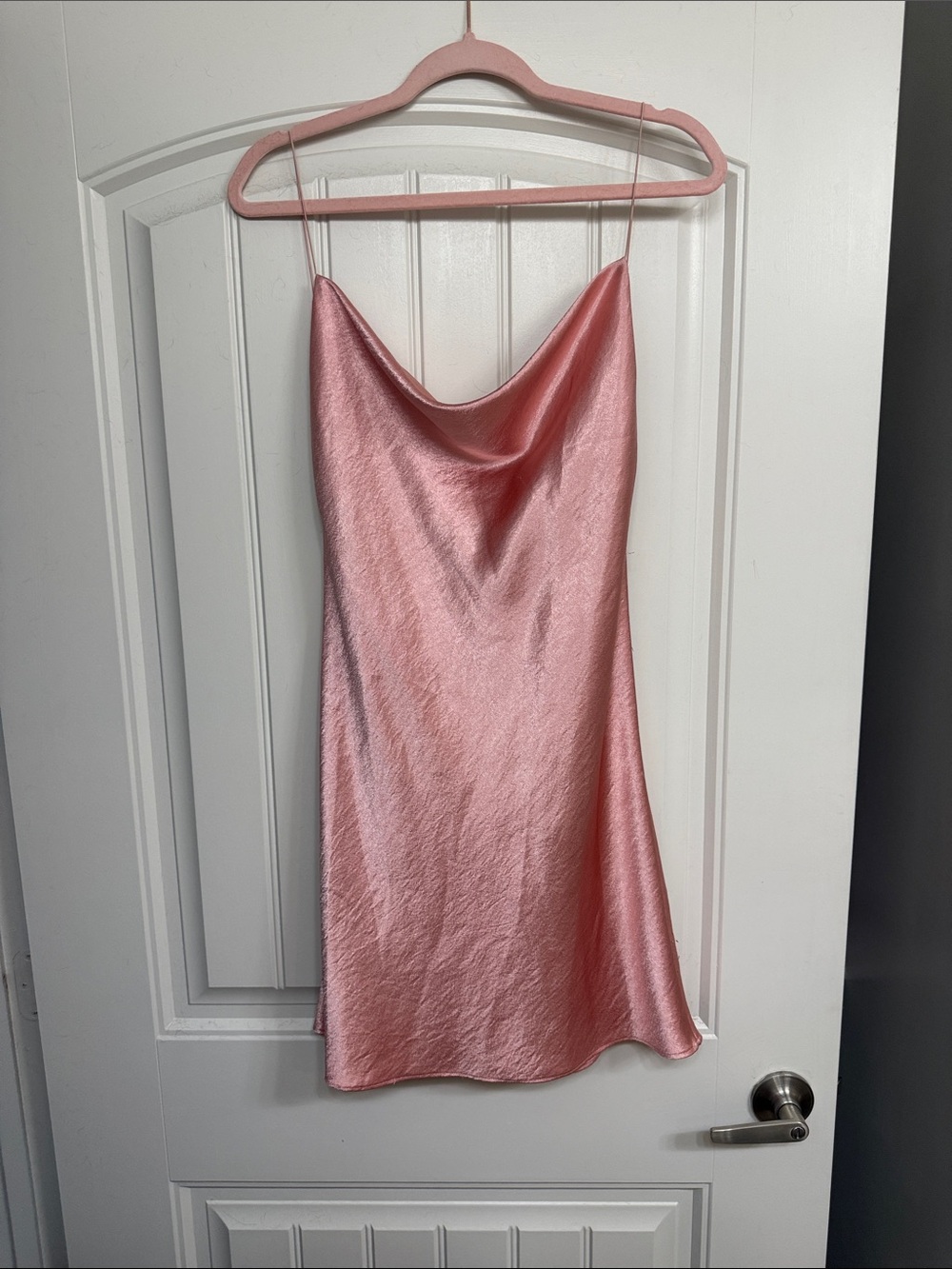 Silky Pink Slip Dress